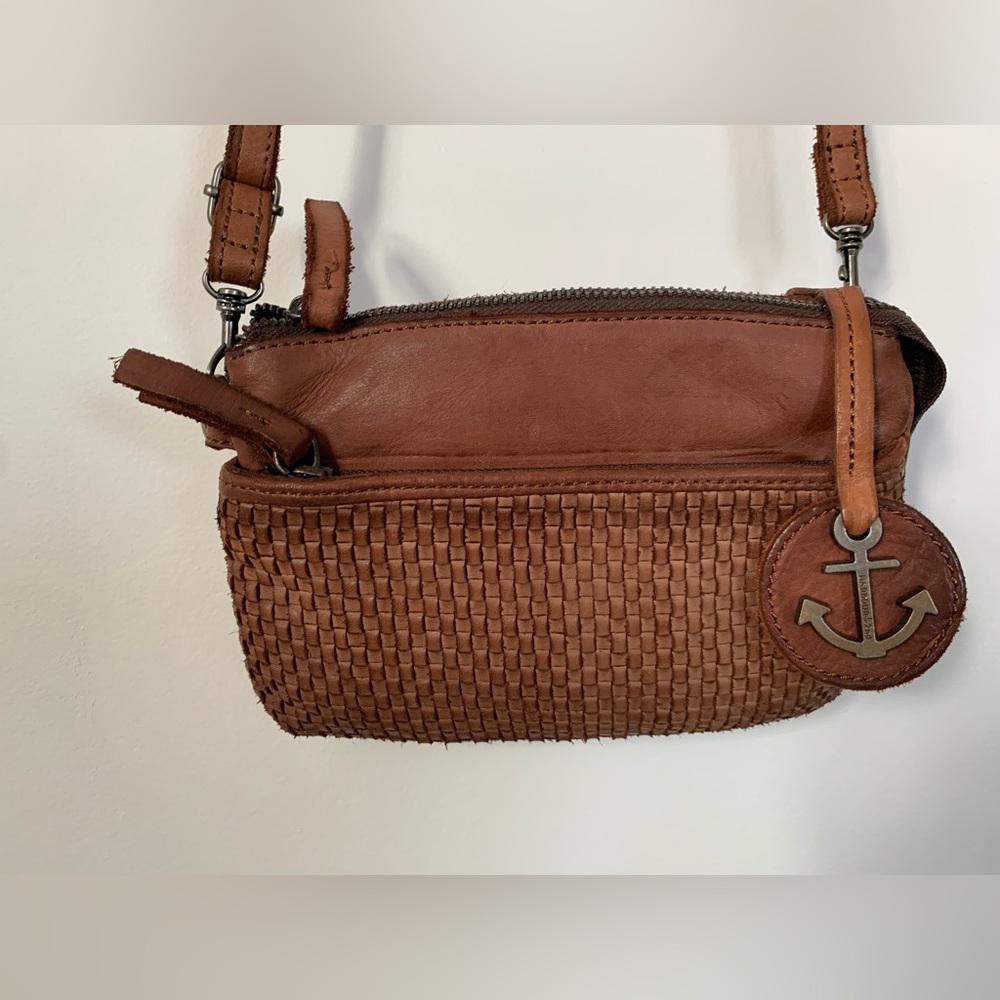 Harbour 2nd Brown Leather Clutch Purse or Hip Bag with Belt Loop Attachment